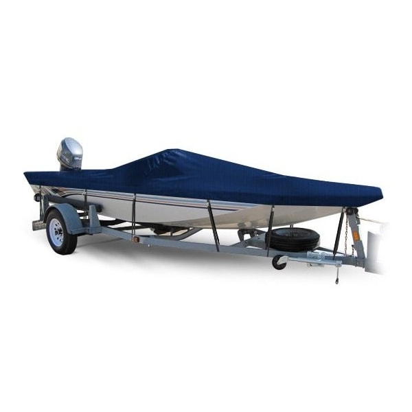 Eevelle Boat Cover ALUMINUM V JON Center Console Inboard Fits 21ft 6in L up to 96in W Navy SCAVJCC2196-NVY - main